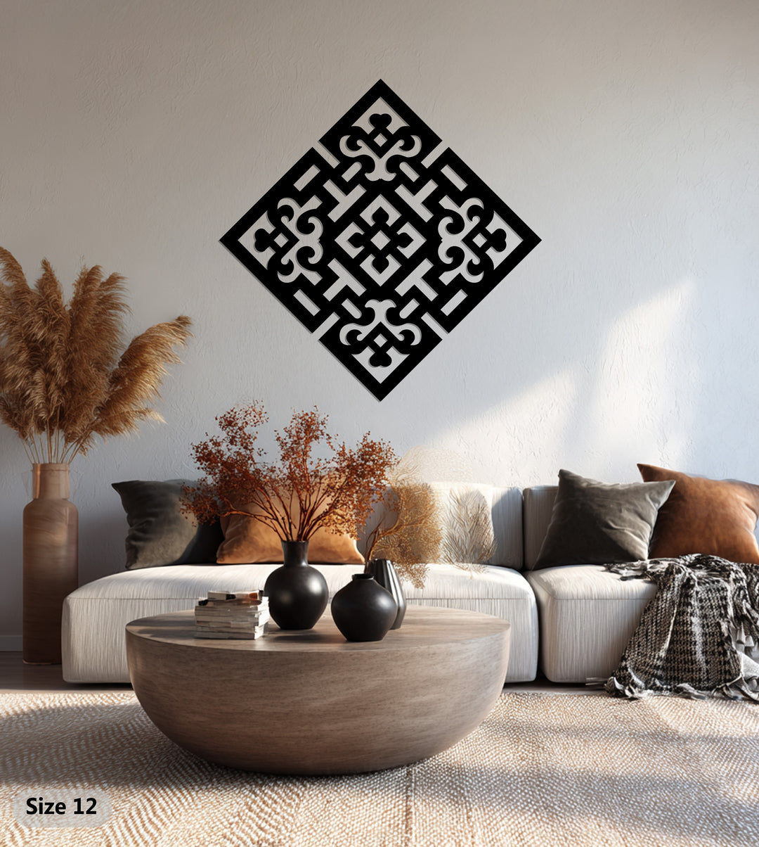 Eternal Harmony – Geometric Diamond Metal Wall Art
