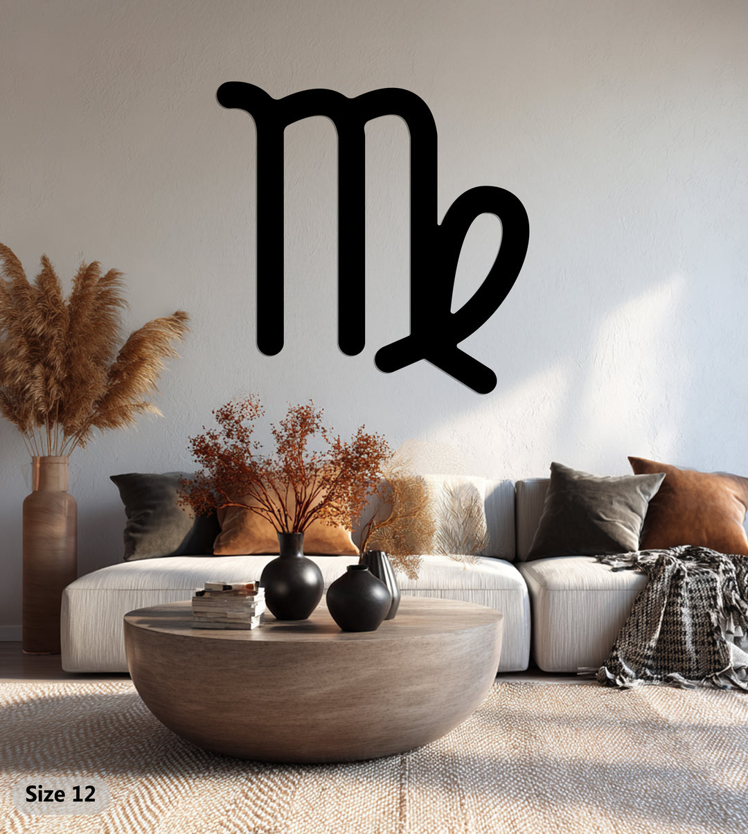 Virgo Zodiac Symbol – Astrology Metal Wall Art