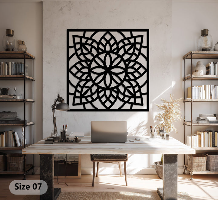 Interwoven mandala metal wall decor