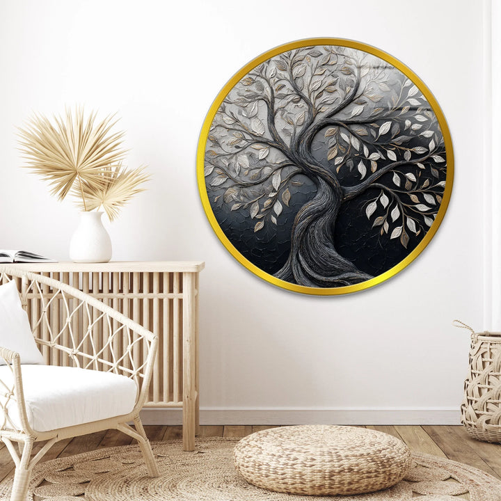 Twilight Tree of Life – Round Glass Wall Art - MyPhotoStation