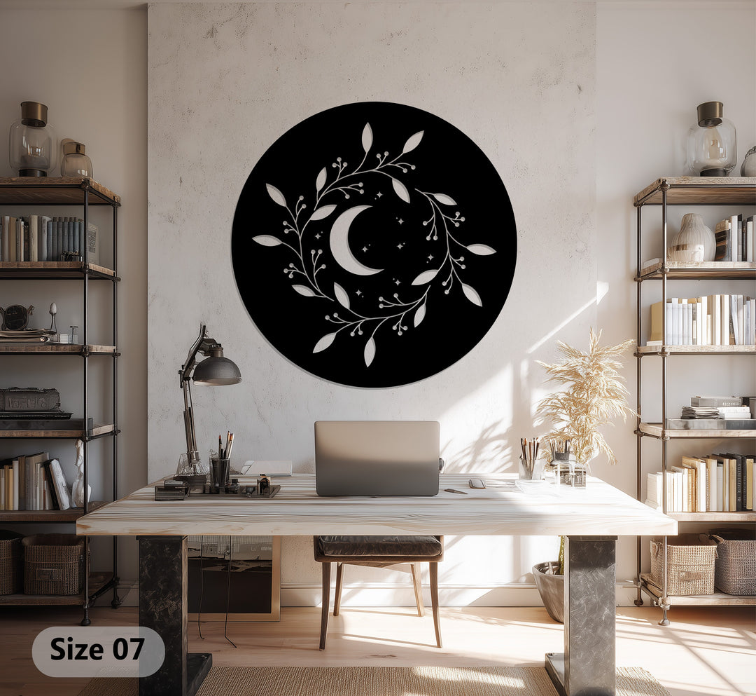 Boho celestial metal wall decoration