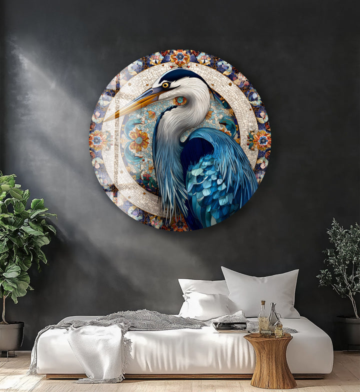Mystic Ganesha Mosaic – Round Glass Wall Art