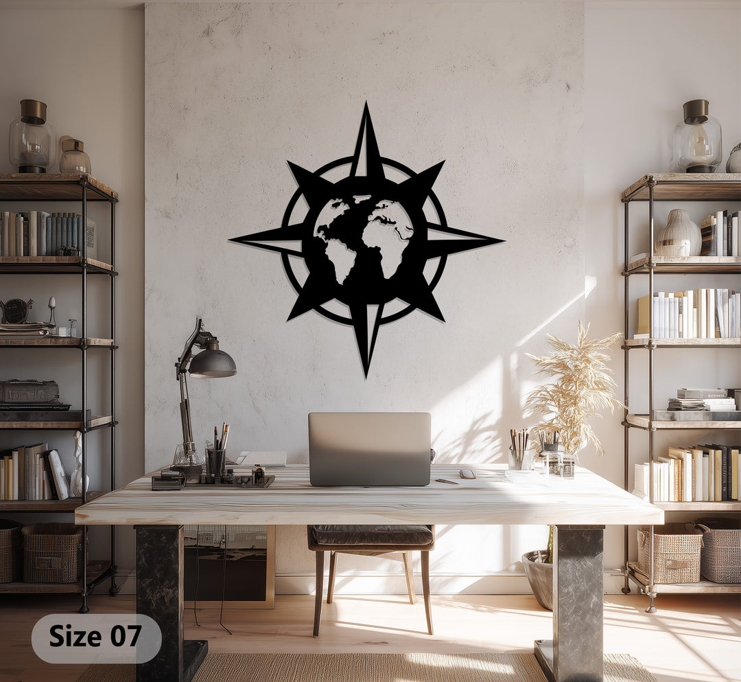 Geometrisches Mandala-Muster – Rund Metall Wandbilder