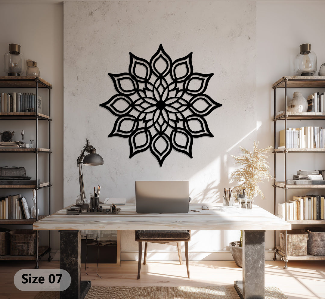 Radiant Lotus – Mandala Metal Wall Art
