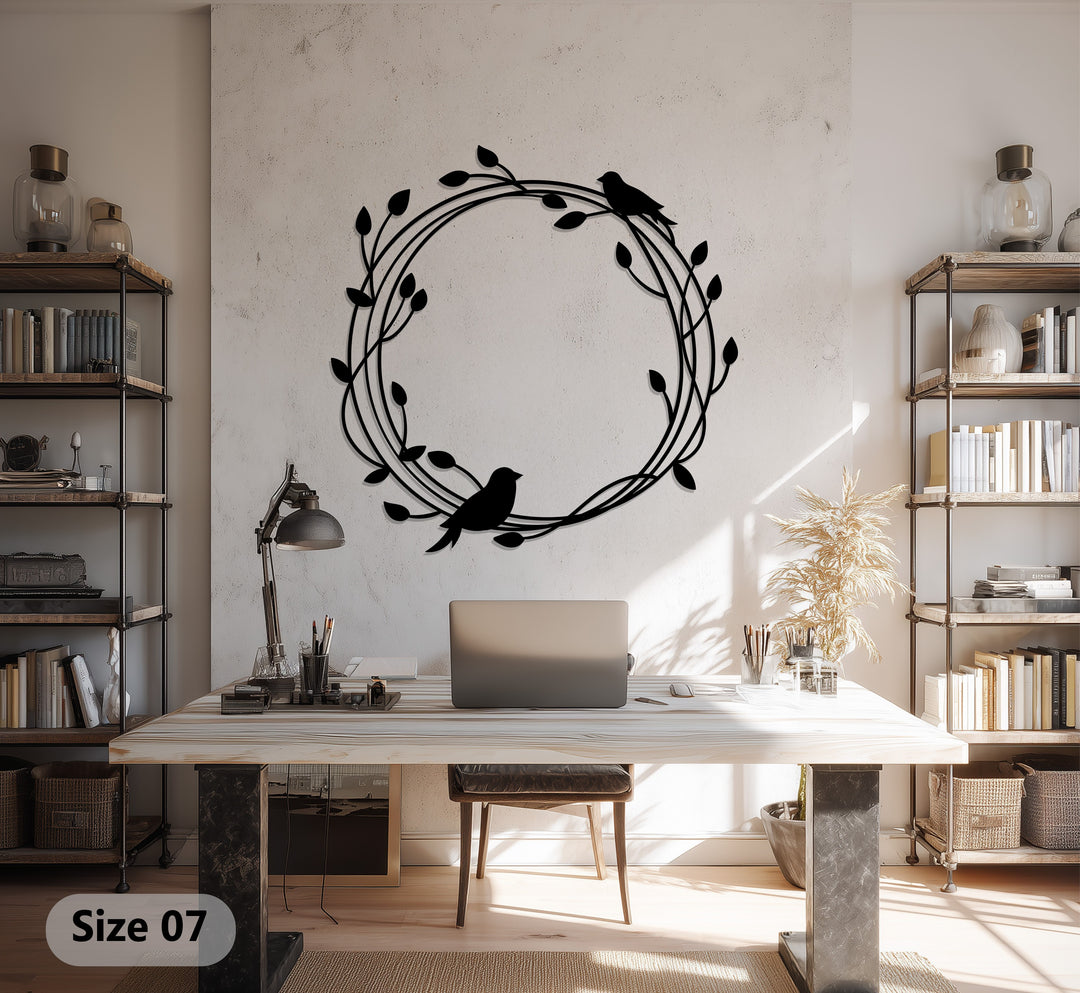 أغصان هامسة - بيرد آند فاين فن جداري معدني