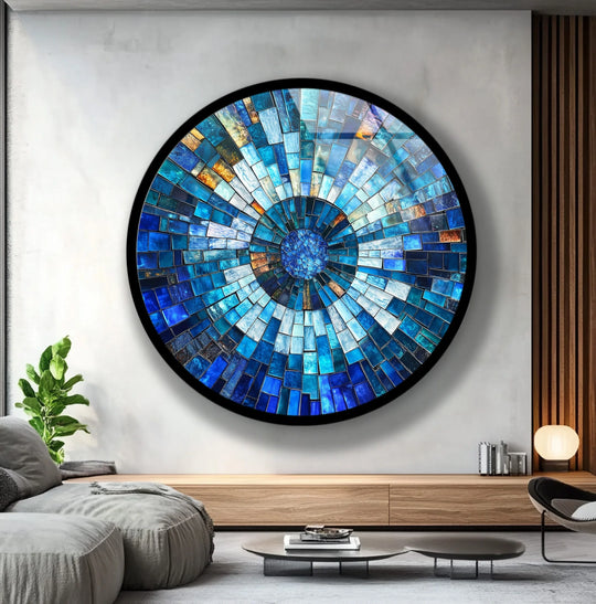 Oceanic Radiance – Round Glass Wall Art - MyPhotoStation