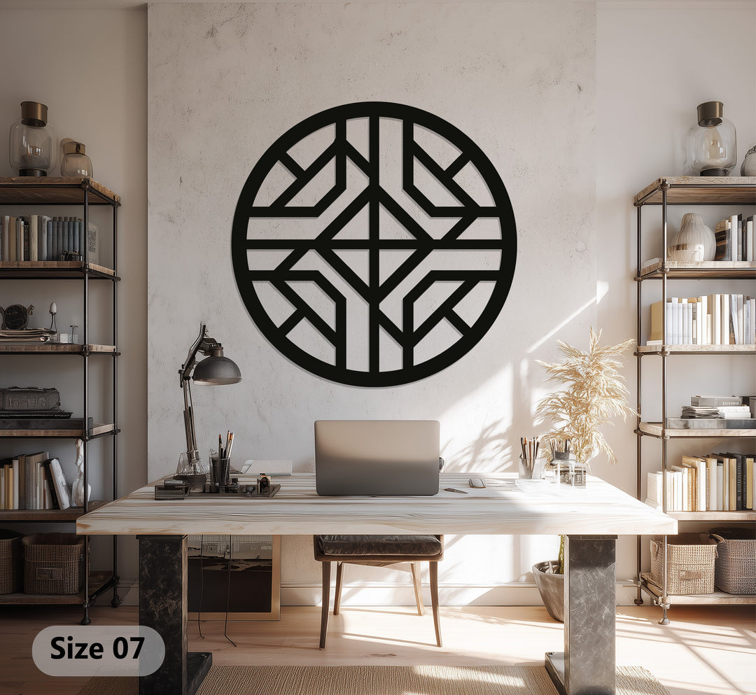 Geometric Circle – Modern Abstract Metal Wall Art