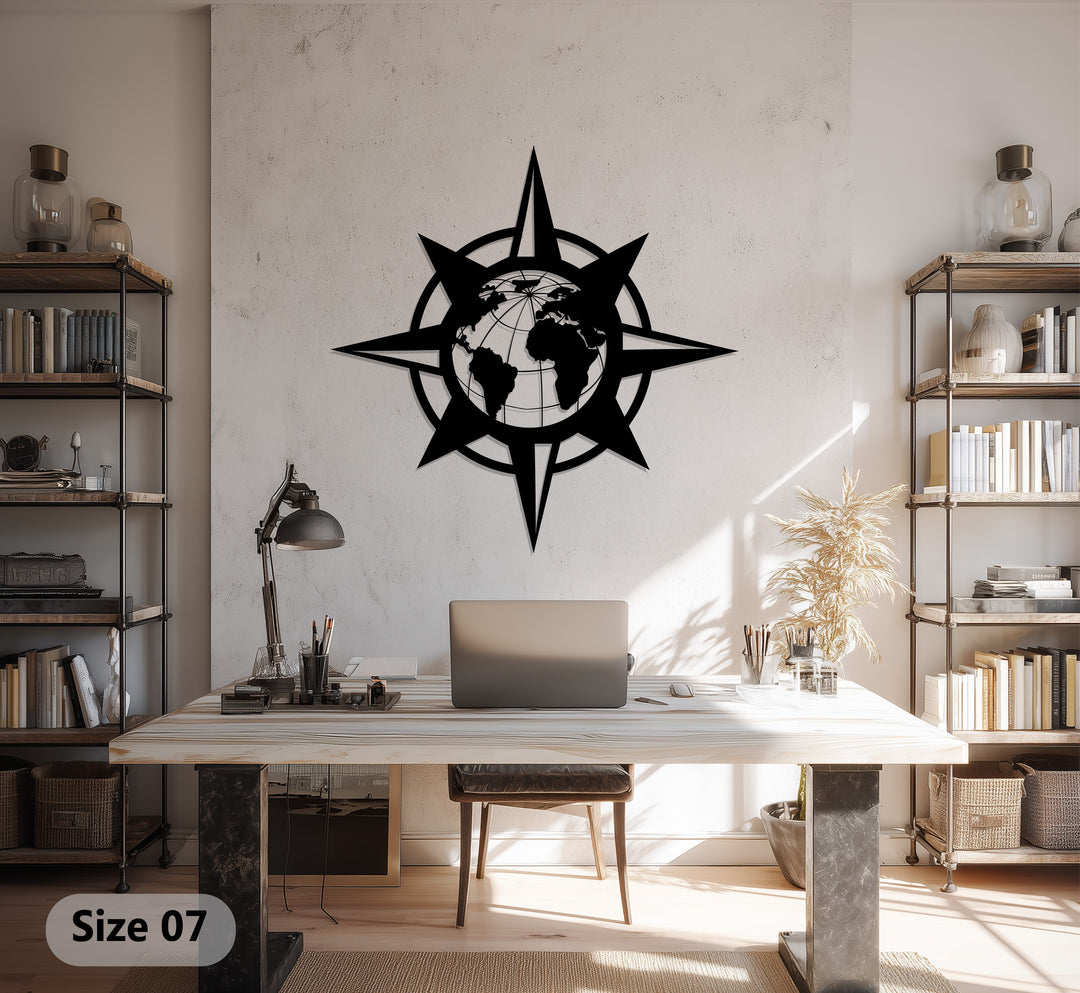 Geometrisches Mandala-Muster – Rund Metall Wandbilder