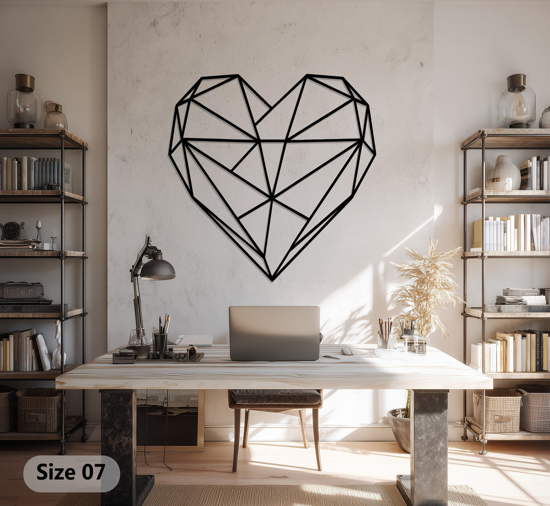 Contemporary love symbol metal wall hanging
