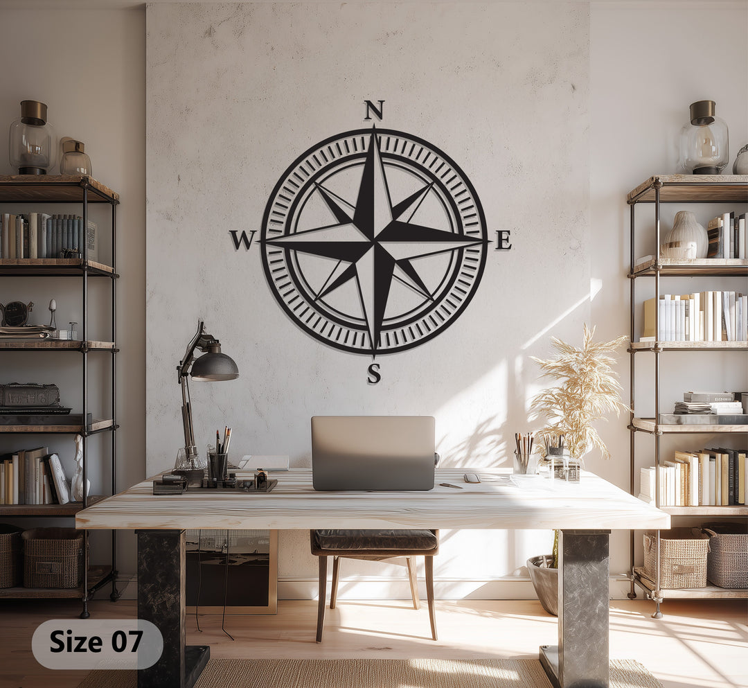 Compass Metal Wall Art – Nautical Adventure Wall Décor