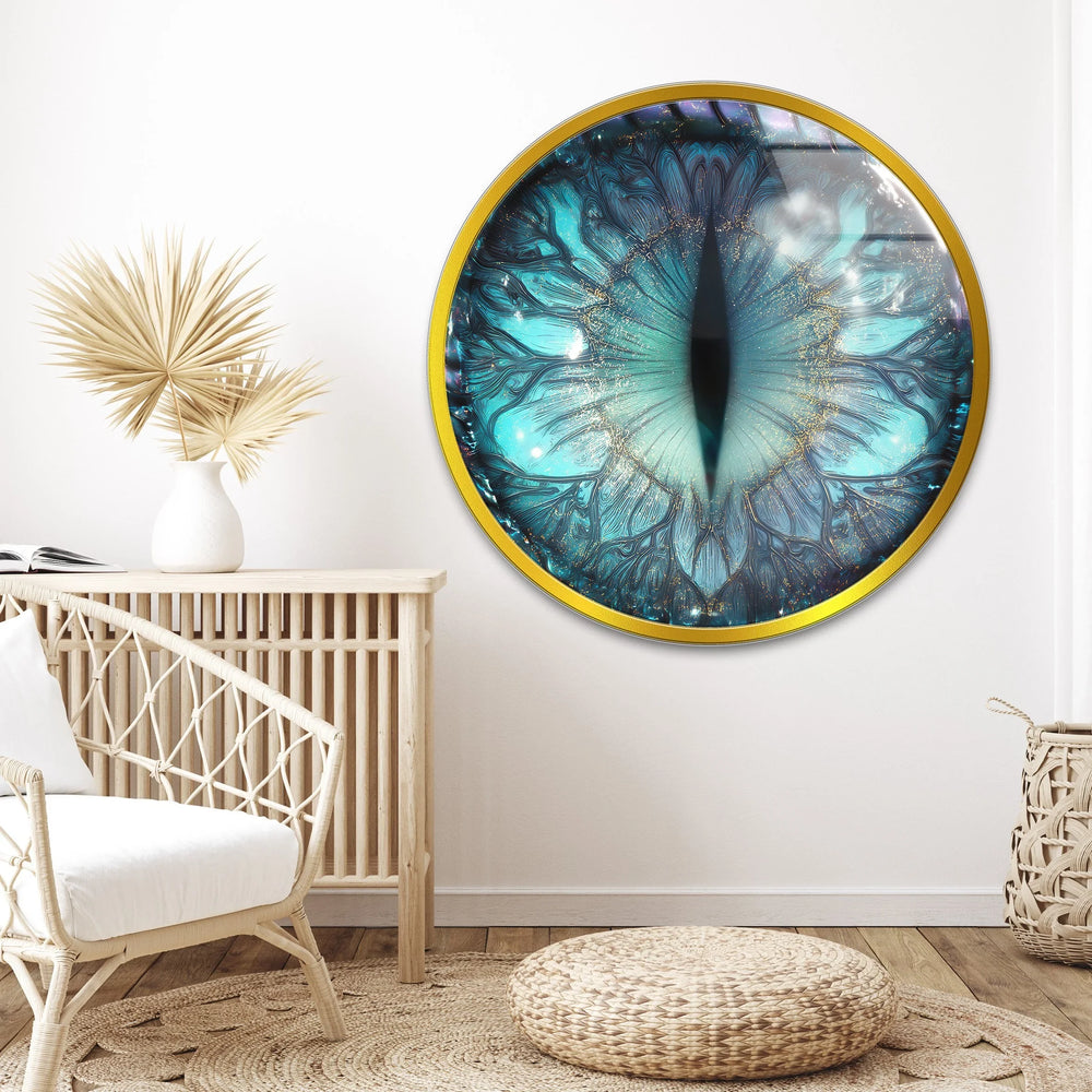 Mystical Dragon Eye – Round Glass Wall Art - MyPhotoStation