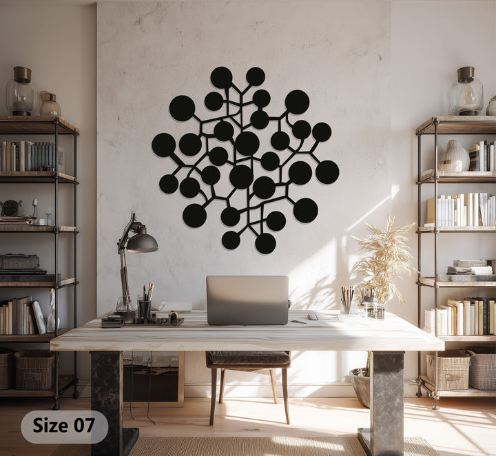 Abstract family tree-inspired metal wall décor