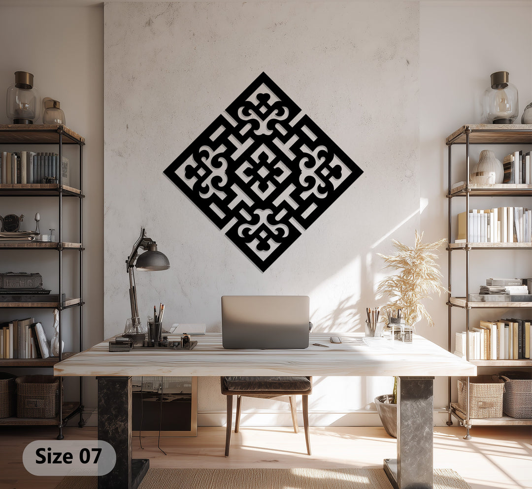 Eternal Harmony – Geometric Diamond Metal Wall Art
