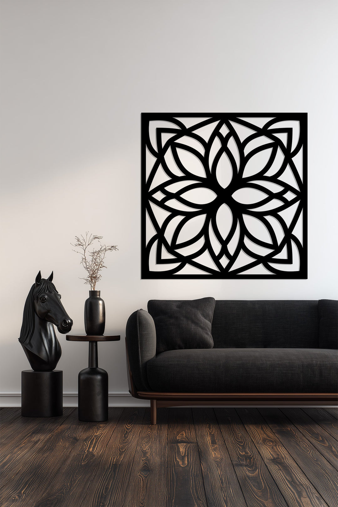 Artistic geometric metal wall art