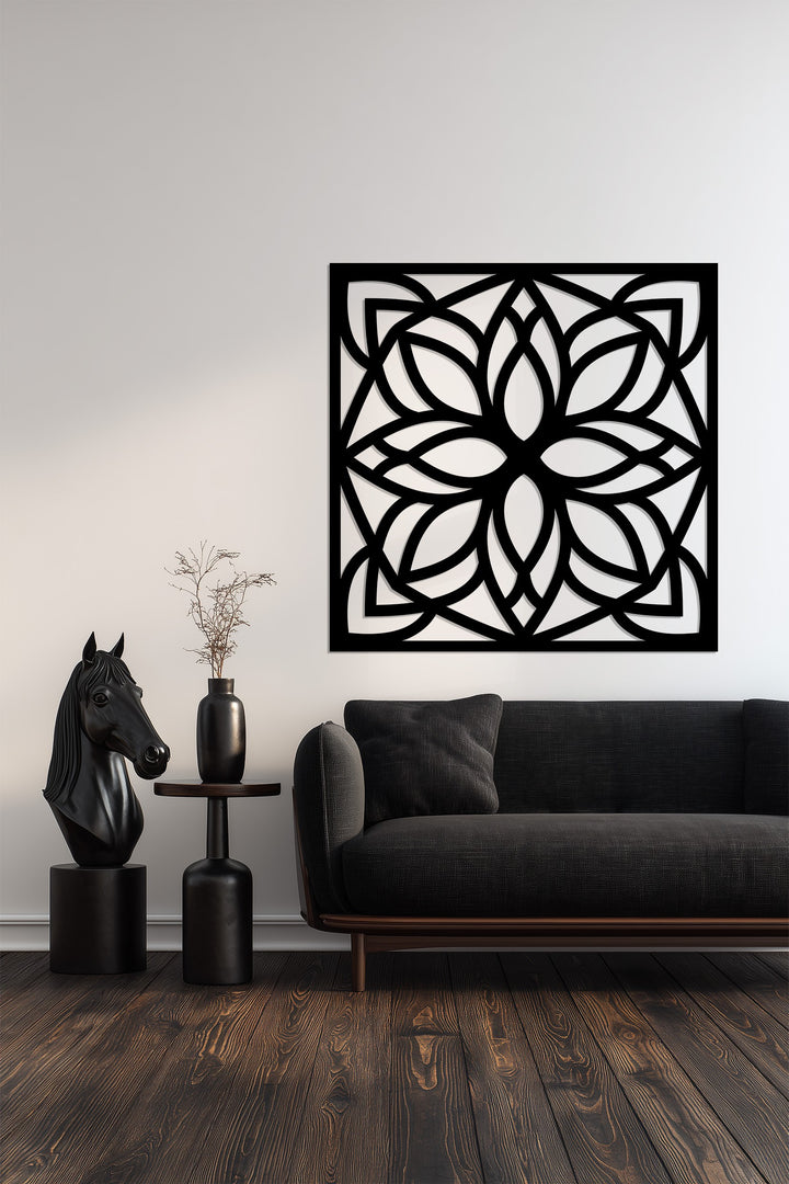 Artistic geometric metal wall art