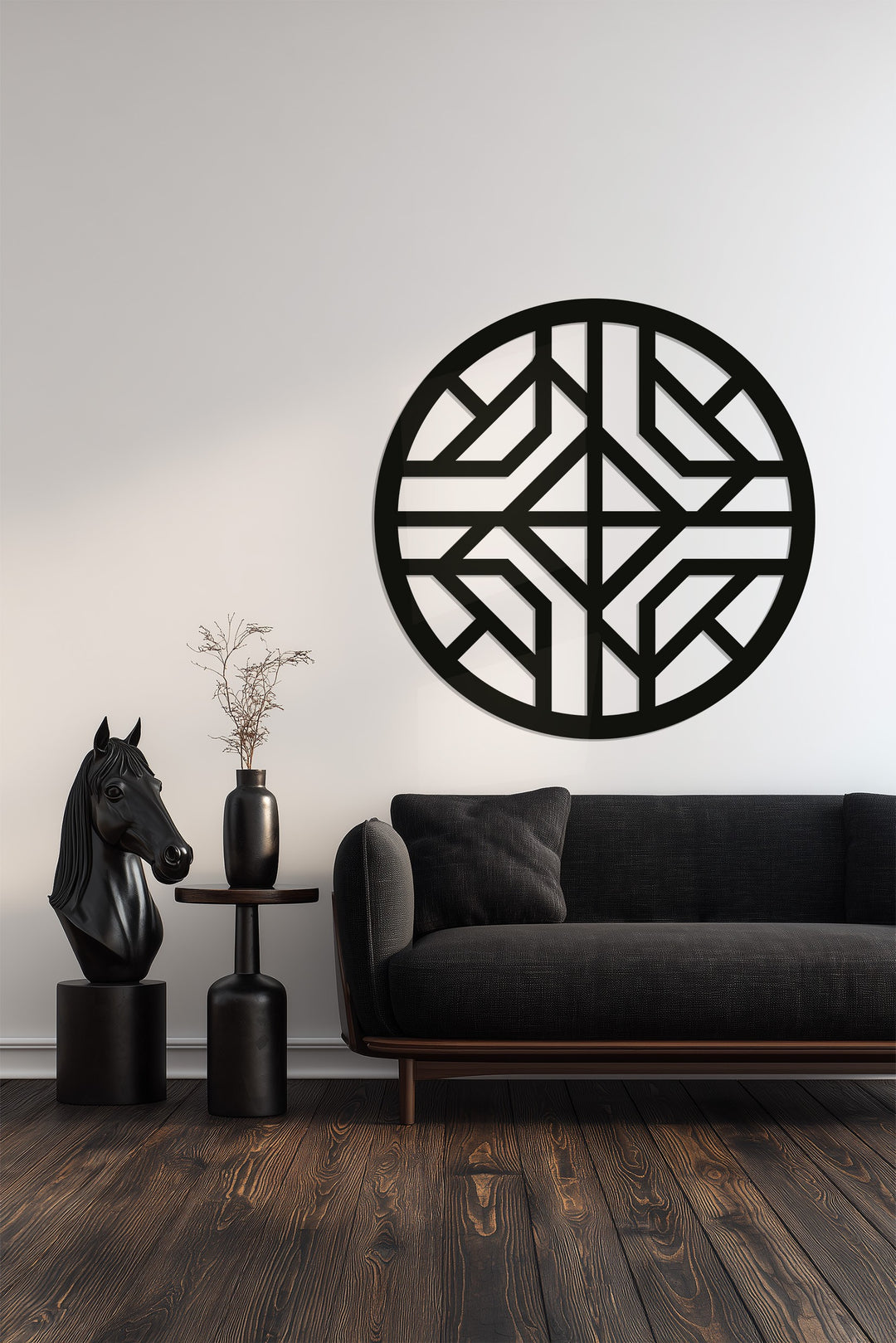 Geometric Circle – Modern Abstract Metal Wall Art