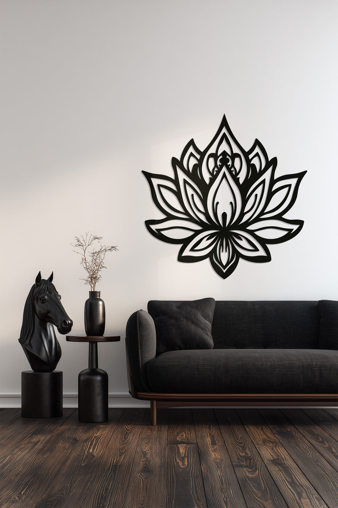 Sacred Lotus Flower – Spiritual Metal Wall Art