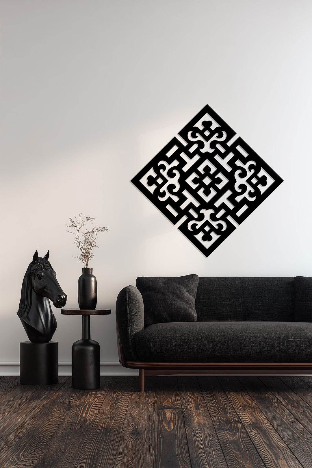 Eternal Harmony – Geometric Diamond Metal Wall Art