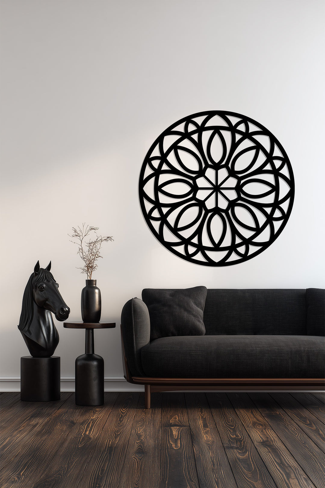 Florecimiento interior – Mandala Decoración De Pared Metal