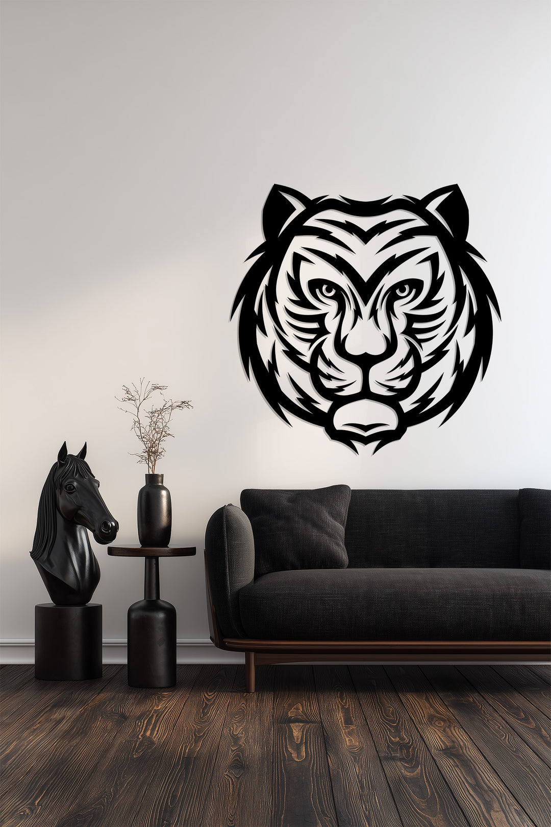 Fierce tiger face wall hanging for gym and office