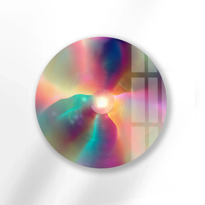 Iridescent Glow – Round Glass Wall Art - MyPhotoStation