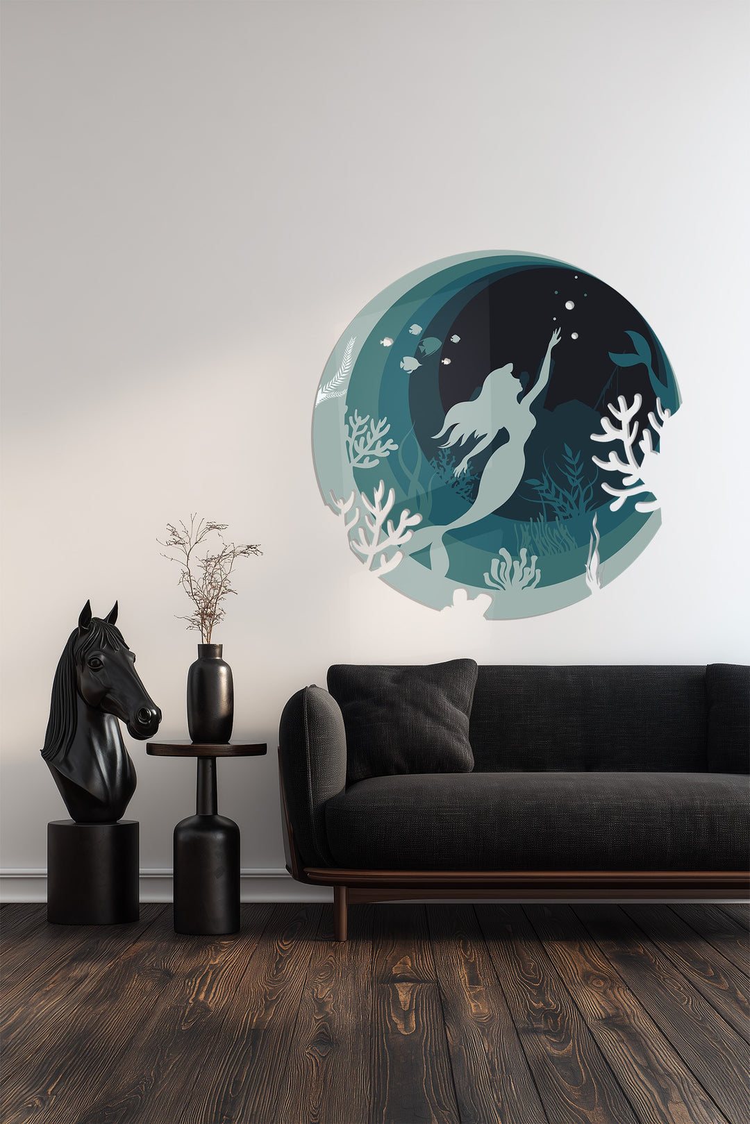 Underwater Dream Mermaid Metal Wall Art – Ocean Fantasy Decor
