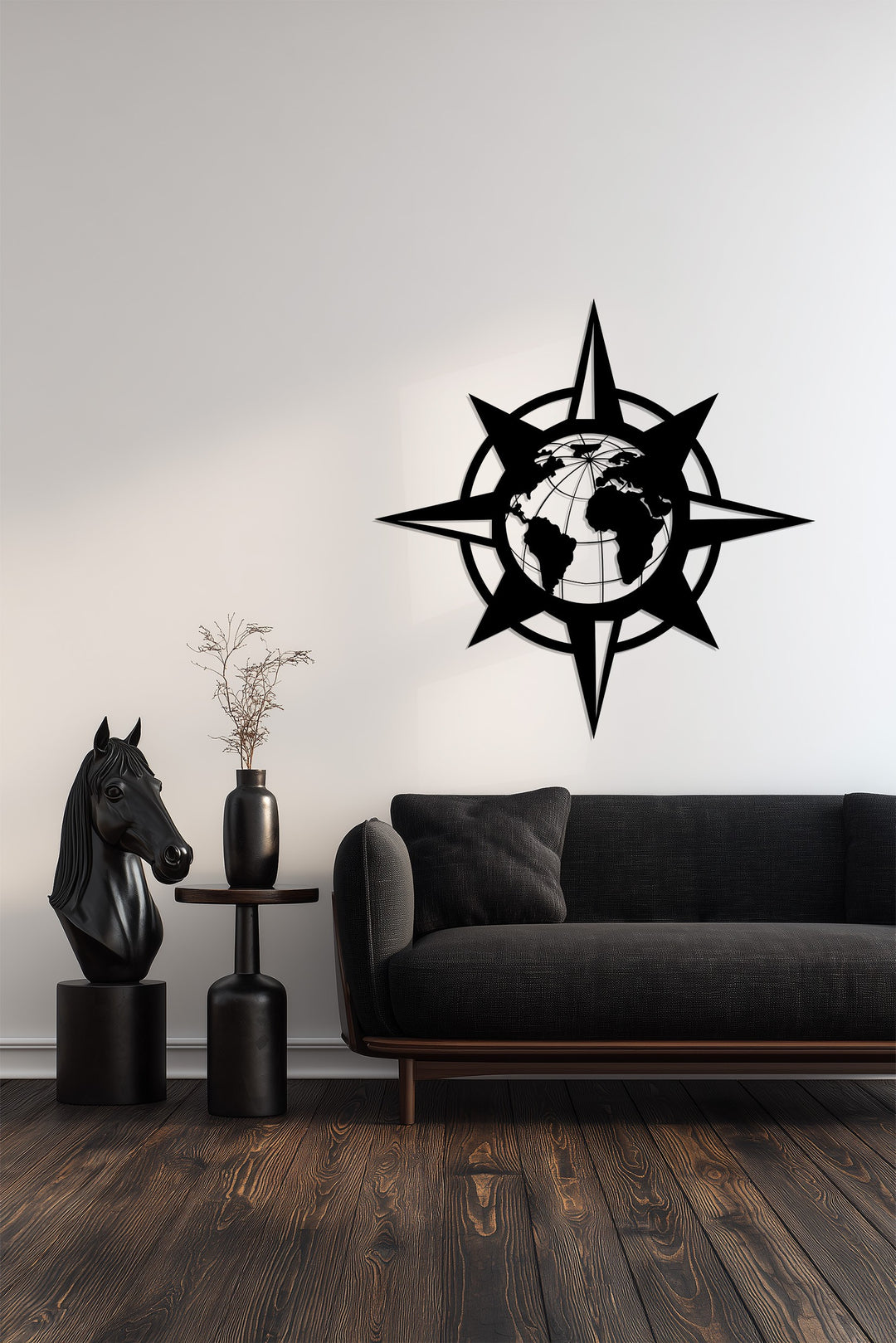 Geometrisches Mandala-Muster – Rund Metall Wandbilder