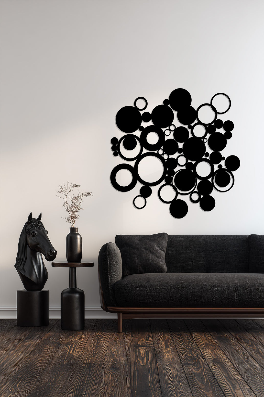 Abstract Circles – Modern Geometric Metal Wall Art