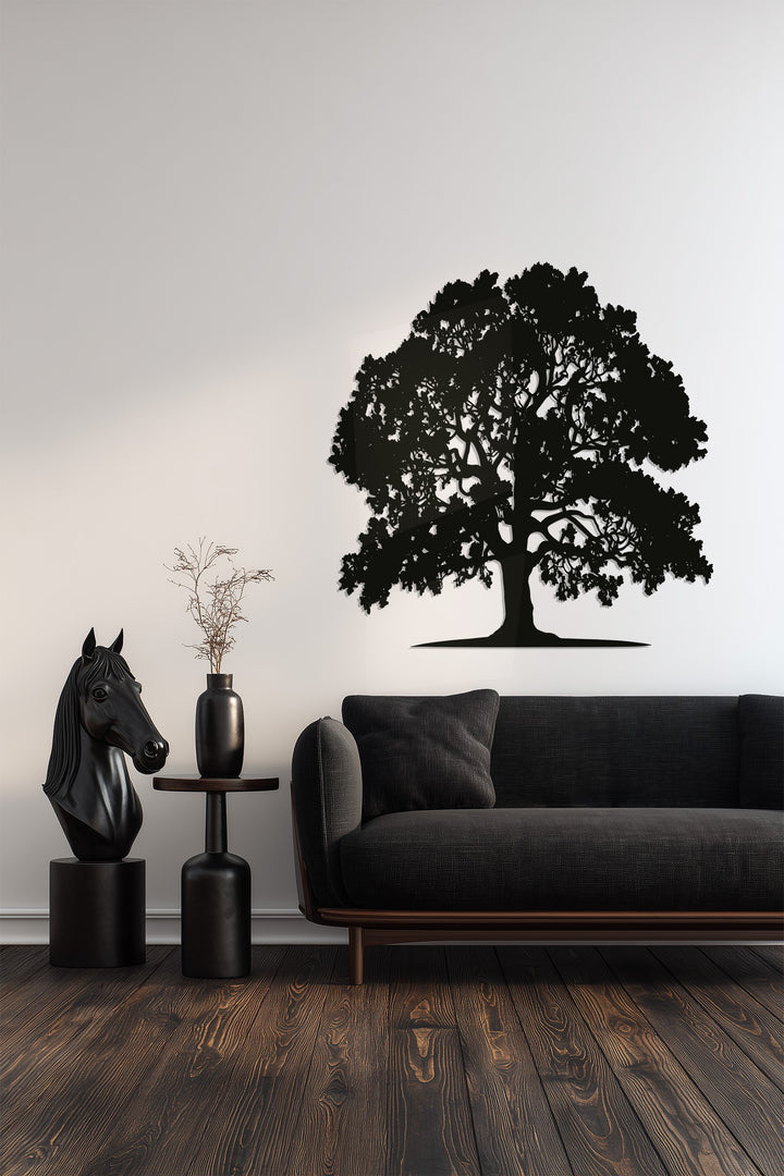 Black metal nature-inspired wall art