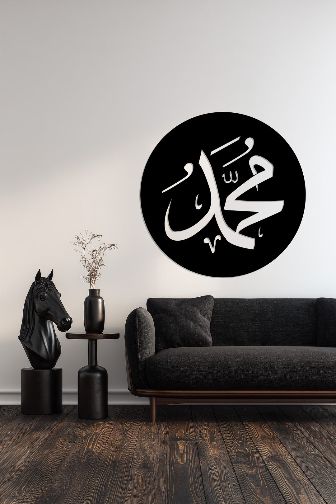 Geometrisches Mandala-Muster – Rund Metall Wandbilder