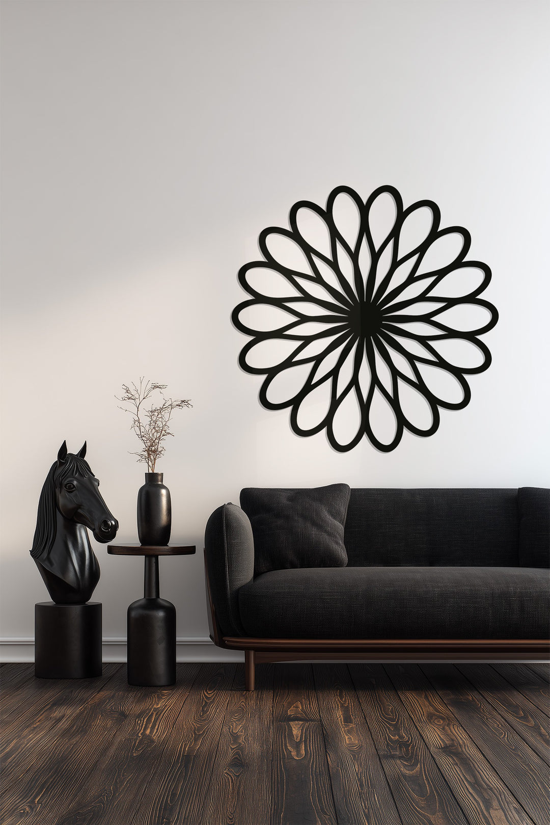 Geometric Flower – Modern Metal Wall Art