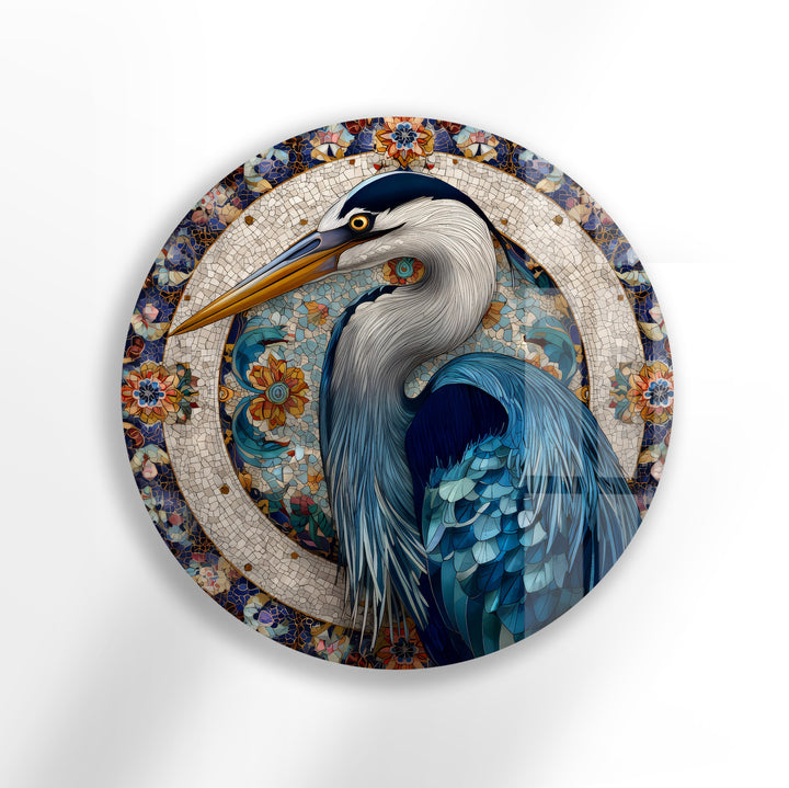 Mystic Ganesha Mosaic – Round Glass Wall Art