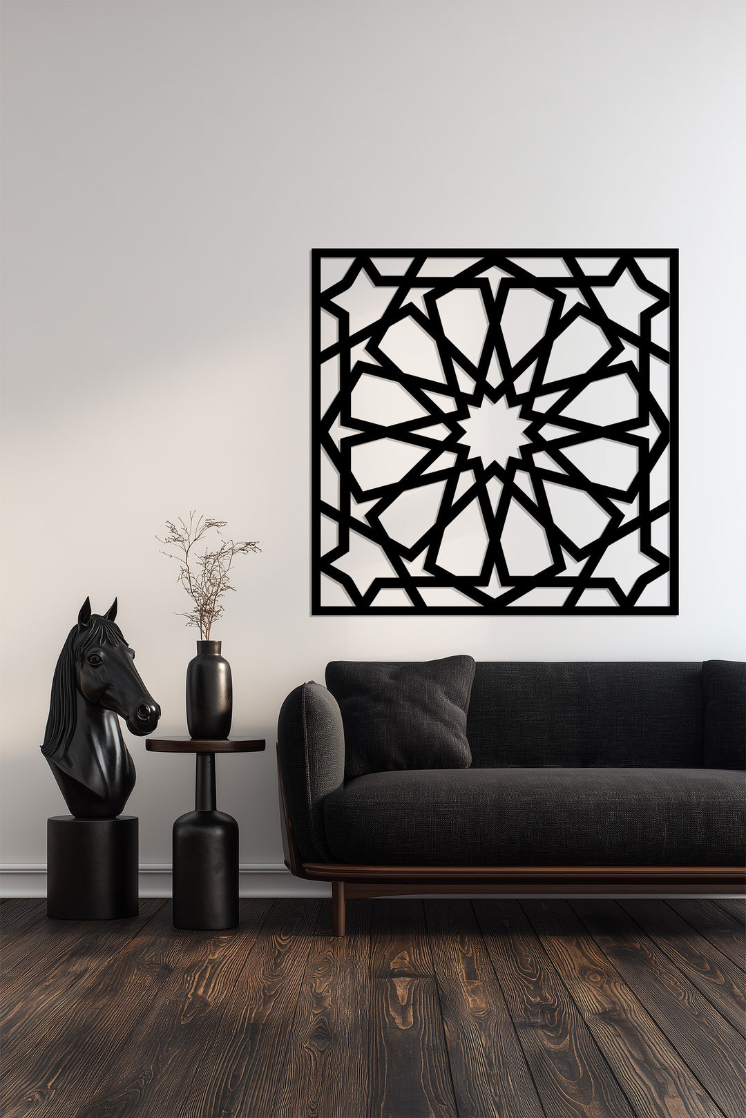 Geometric Islamic star wall decoration