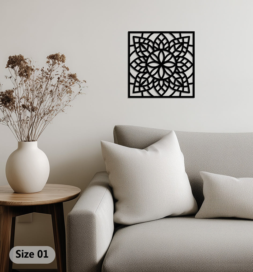 Mondblüte – Mond und Lotusblume Metall Wandbilder