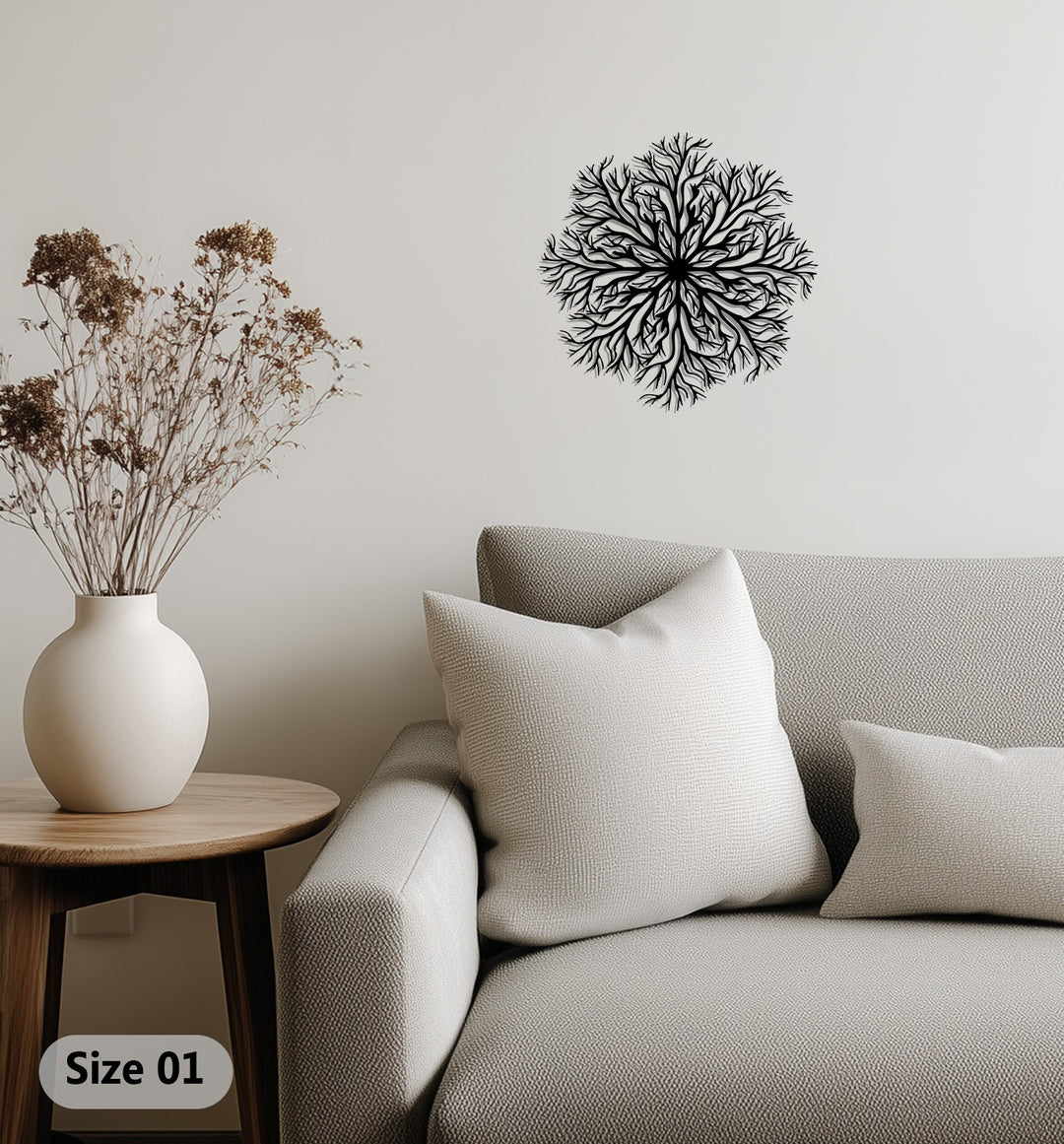 Tree of Life Mandala Metal Wall Art – Nature Inspired Home Décor