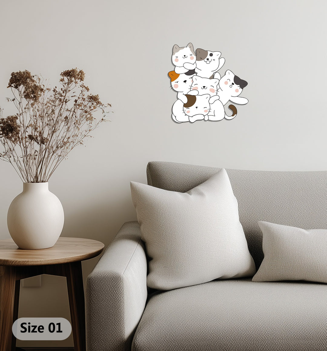 Modern cat wall sculpture for pet lovers