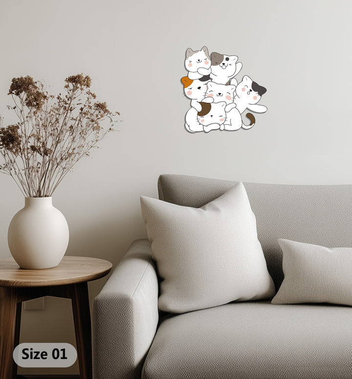 Modern cat wall sculpture for pet lovers