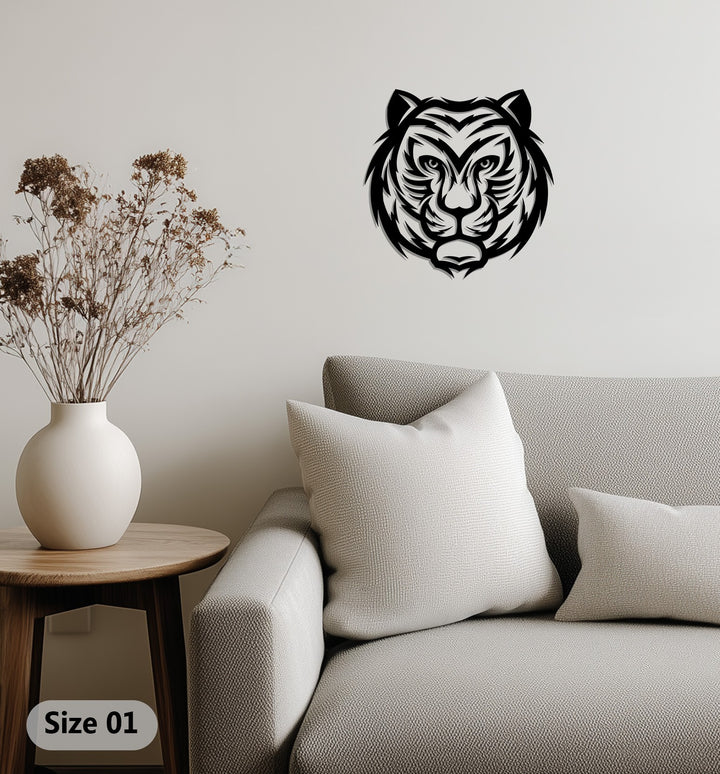 Geometric animal metal wall sculpture in matte black