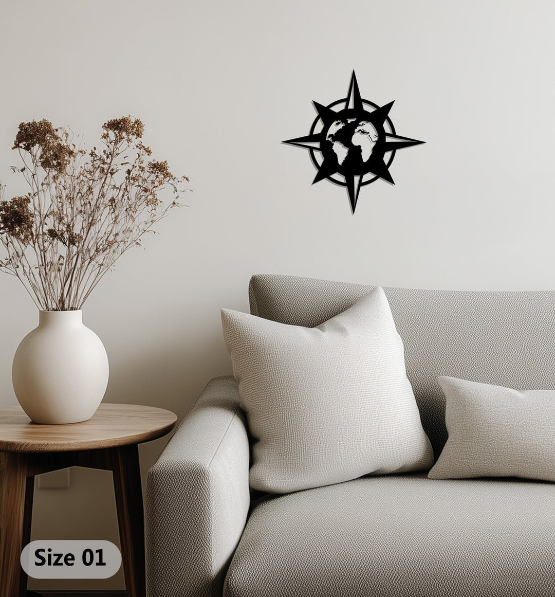 Geometrisches Mandala-Muster – Rund Metall Wandbilder