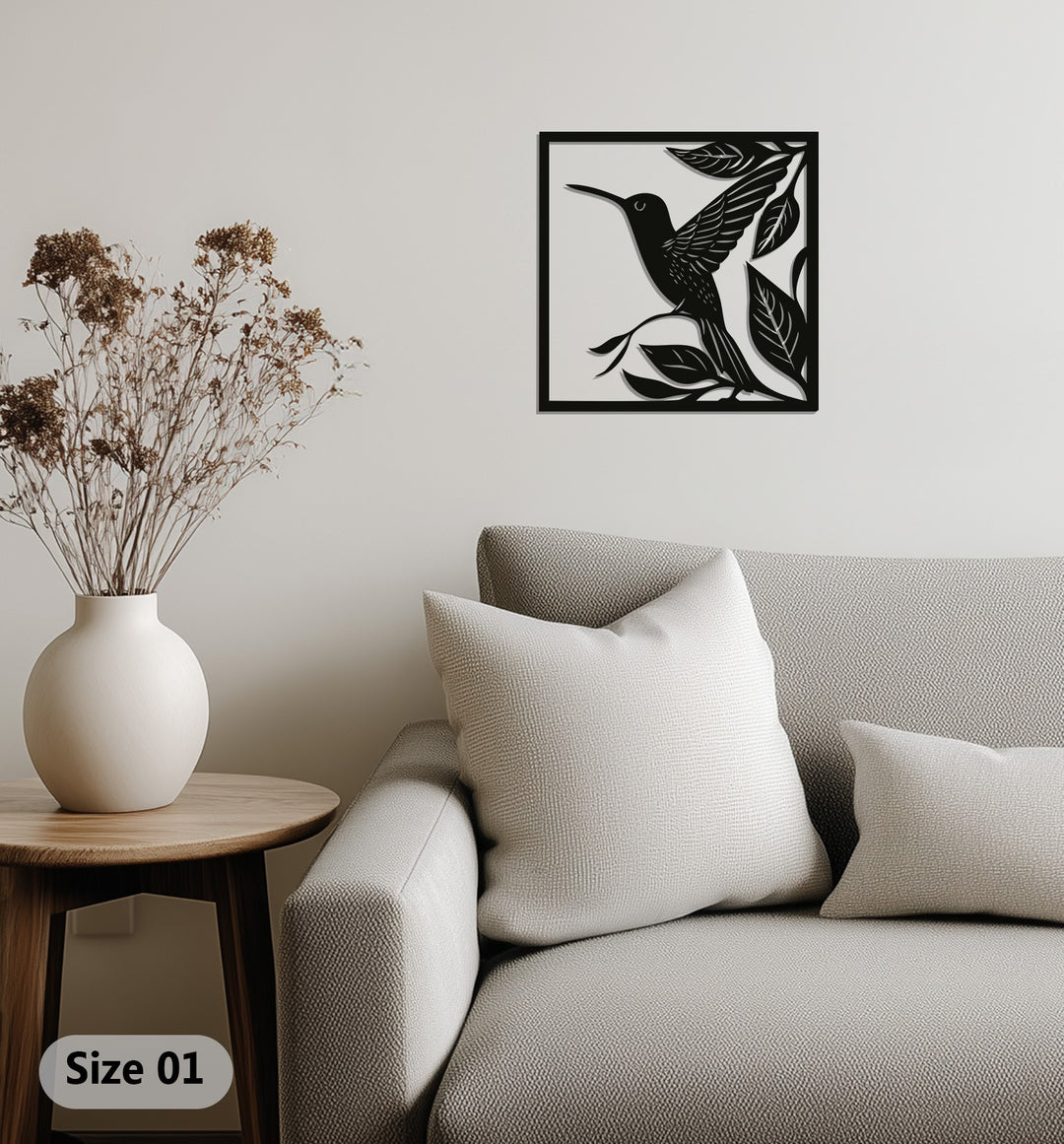 Graceful Hummingbird – Nature Inspired Metal Wall Art