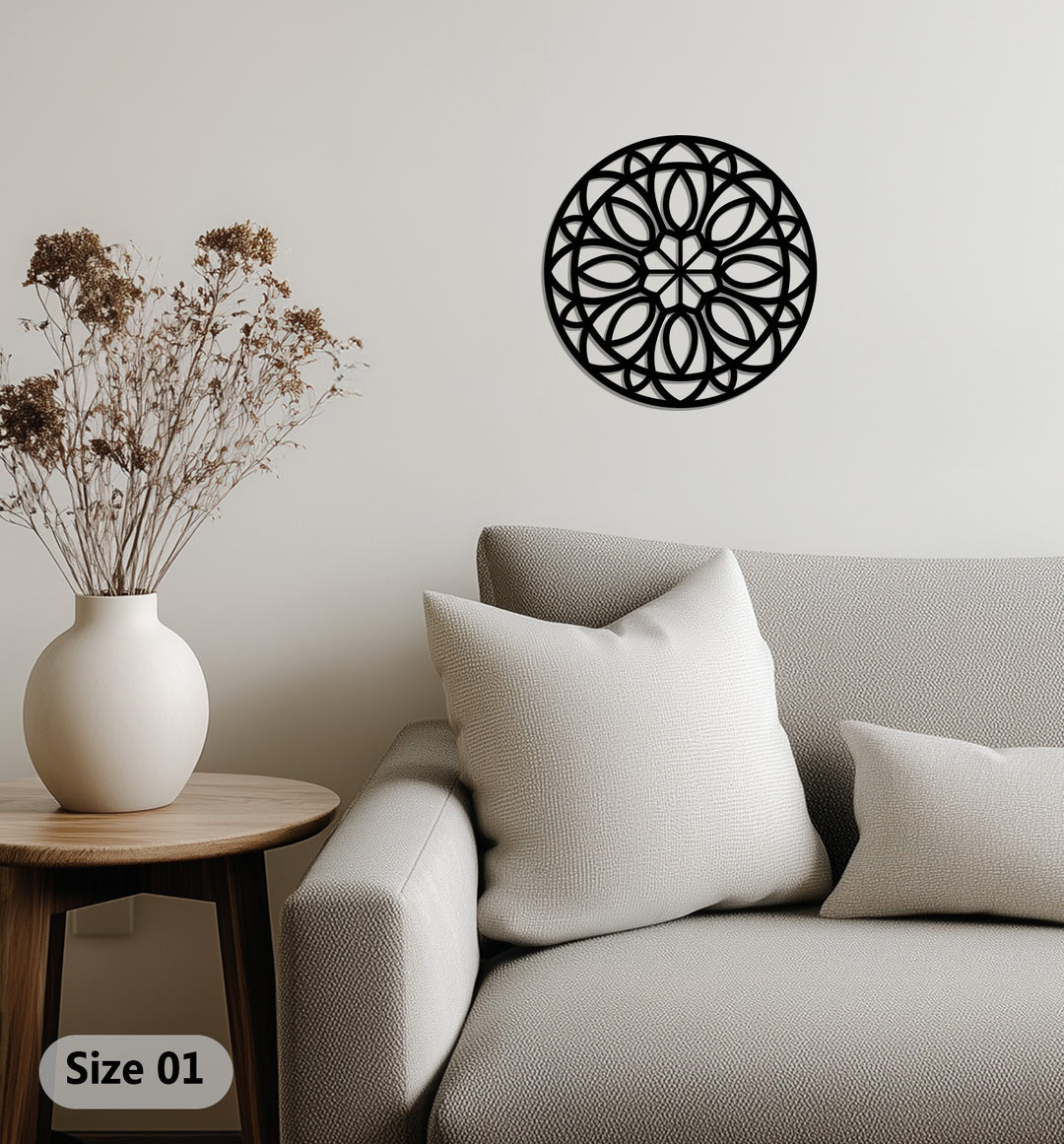 Florecimiento interior – Mandala Decoración De Pared Metal