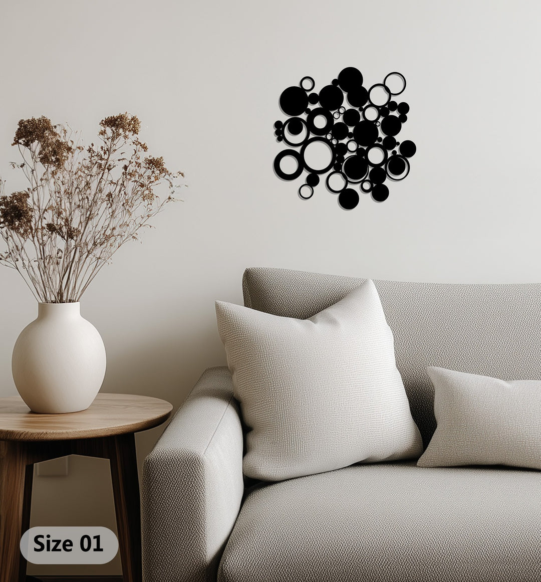 Abstract Circles – Modern Geometric Metal Wall Art