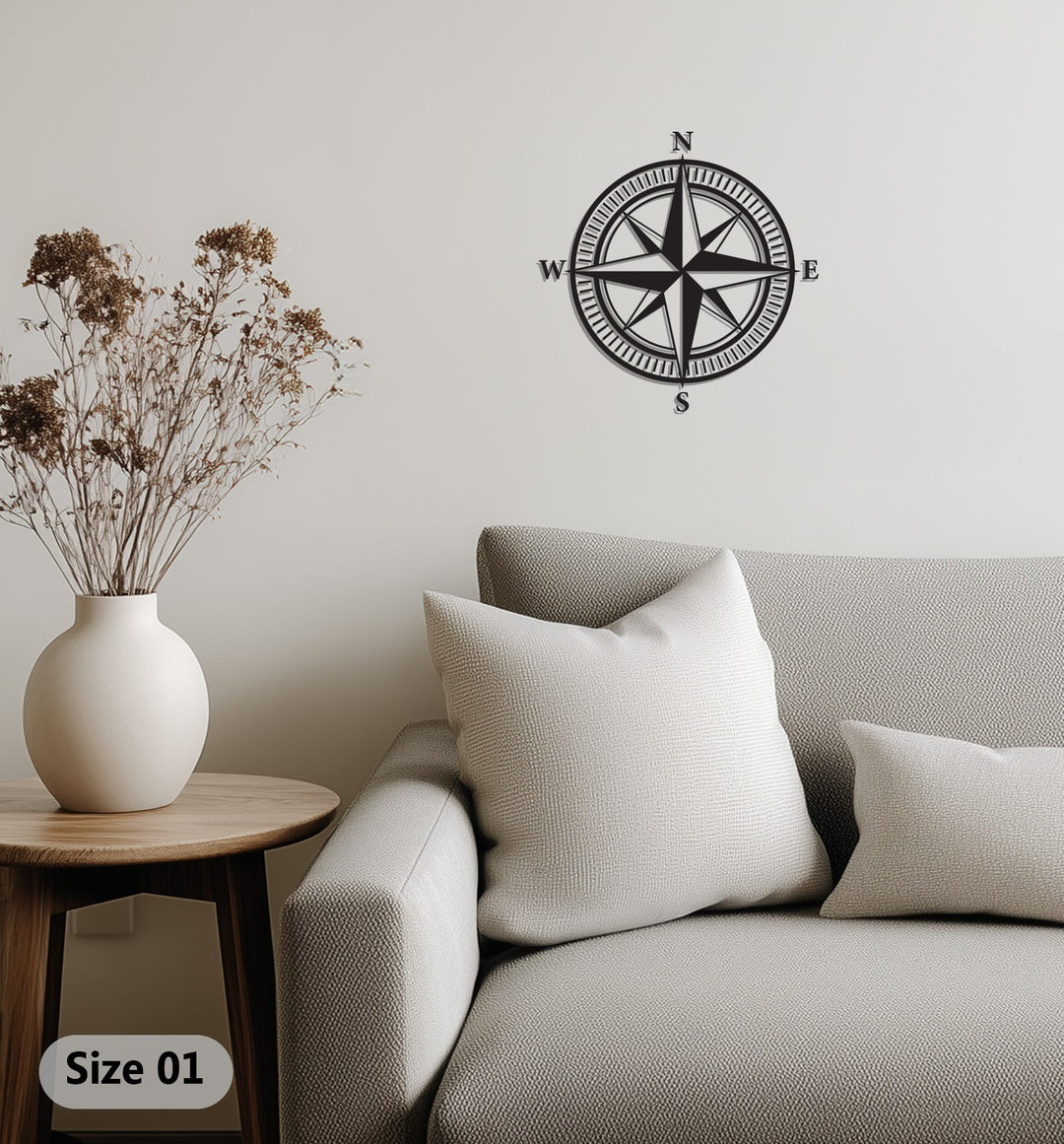 Compass Metal Wall Art – Nautical Adventure Wall Décor