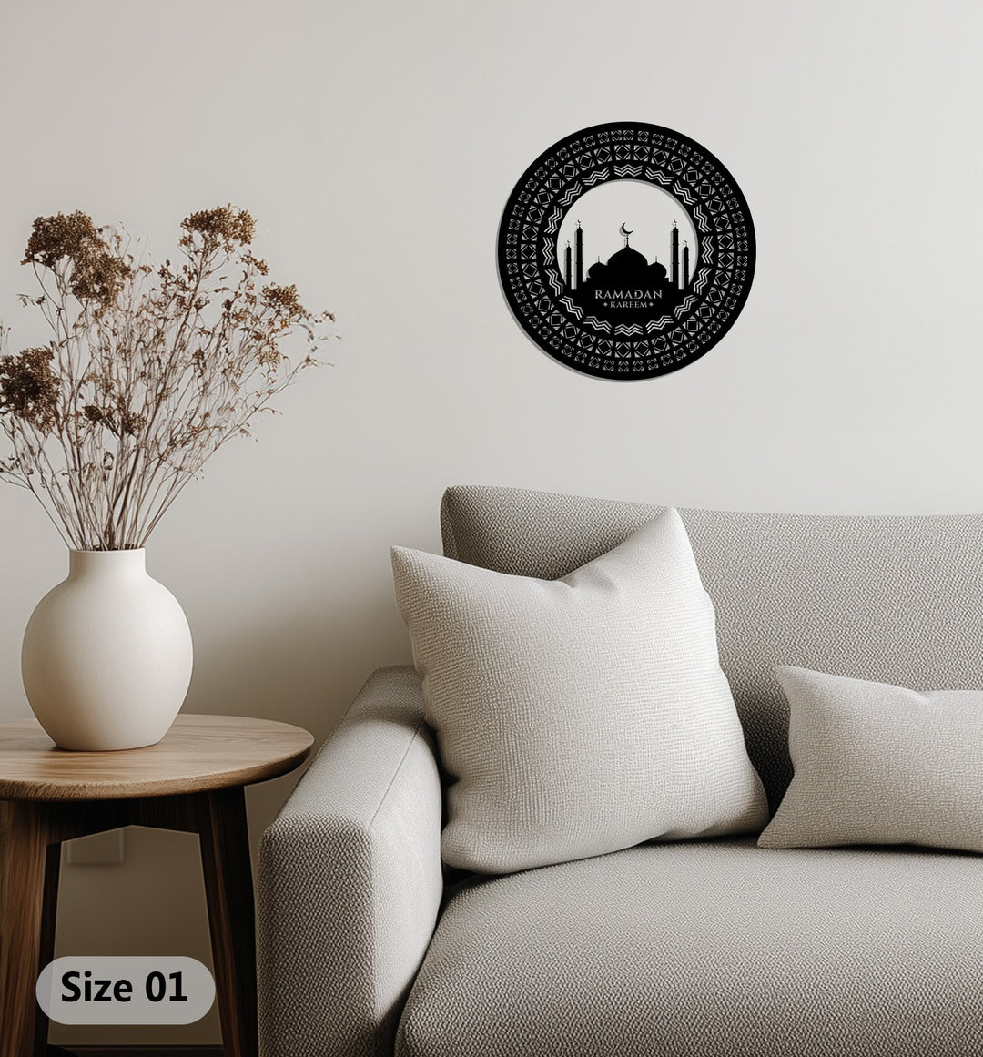 Mondblüte – Mond und Lotusblume Metall Wandbilder