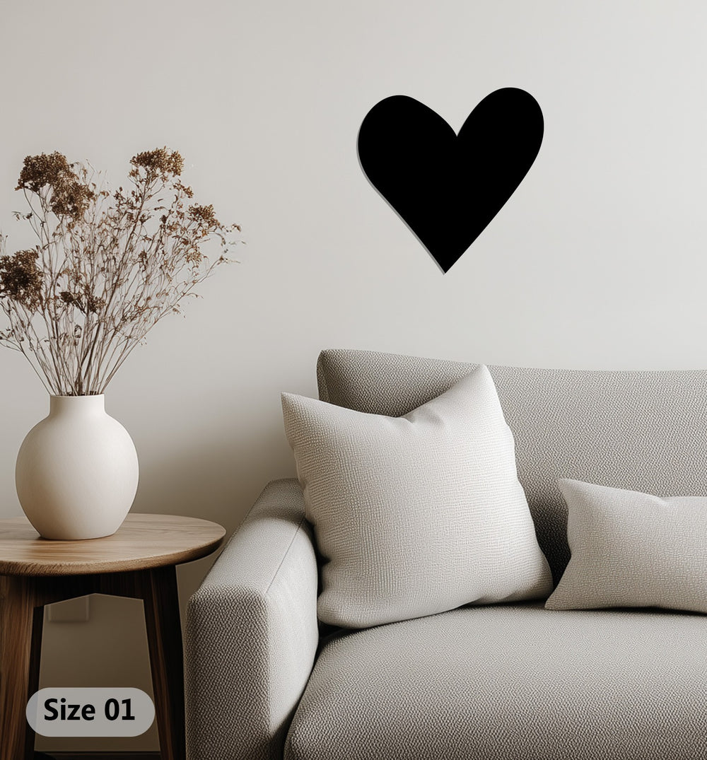 Romantic heart-shaped wall décor for couples