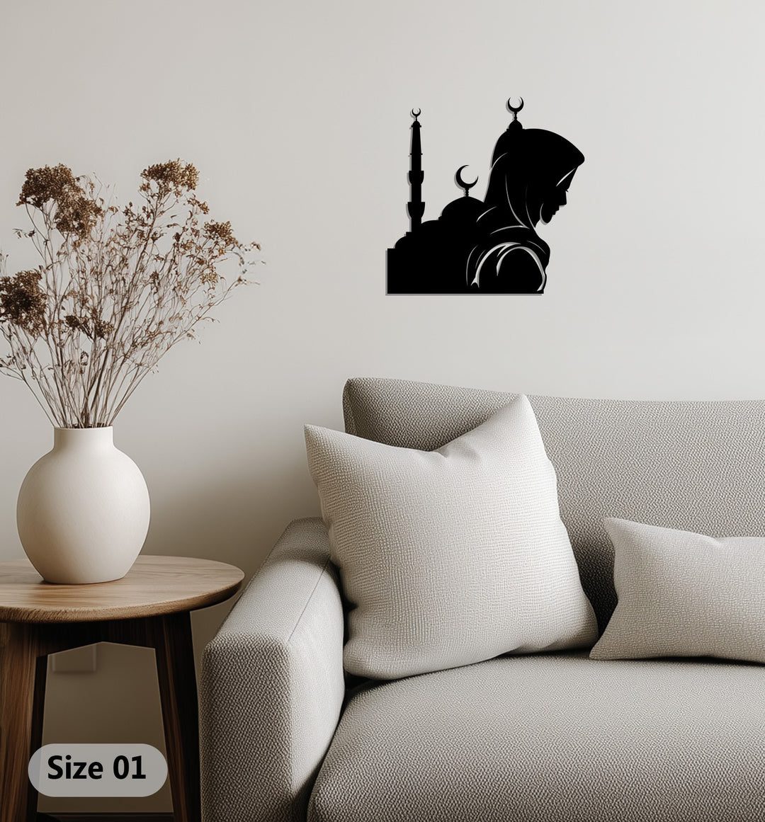 Mondblüte – Mond und Lotusblume Metall Wandbilder