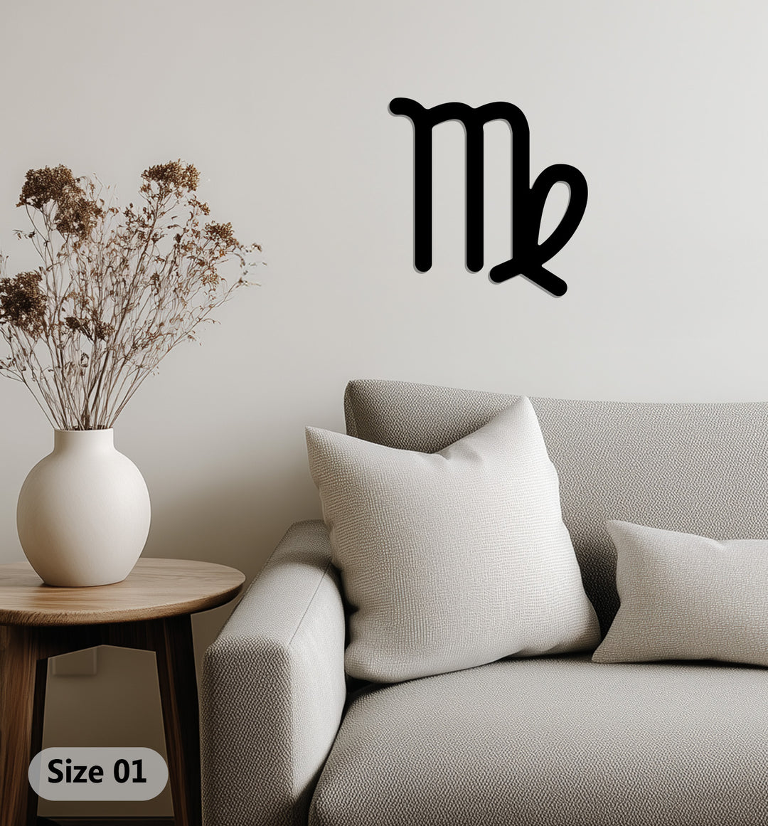 Virgo Zodiac Symbol – Astrology Metal Wall Art