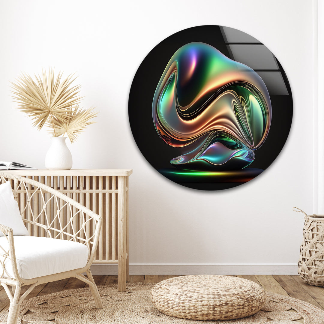 بريزمكور أورورا – منحوتة معدنية متقزحة الألوان اللوحات الزجاجية الجدارية