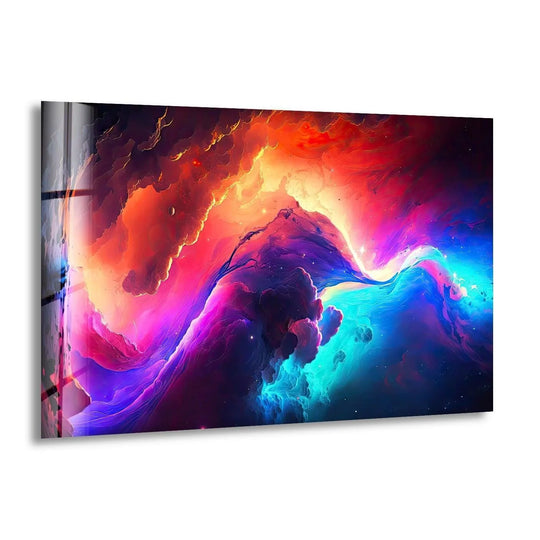 A Colorful Galaxy Glass Wall Art - MyPhotoStation