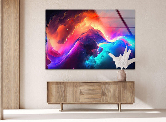 A Colorful Galaxy Glass Wall Art - MyPhotoStation